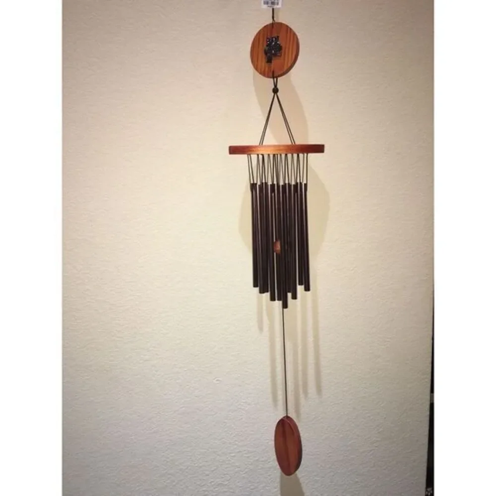 wind‎ chime harmony owl Wood Metal